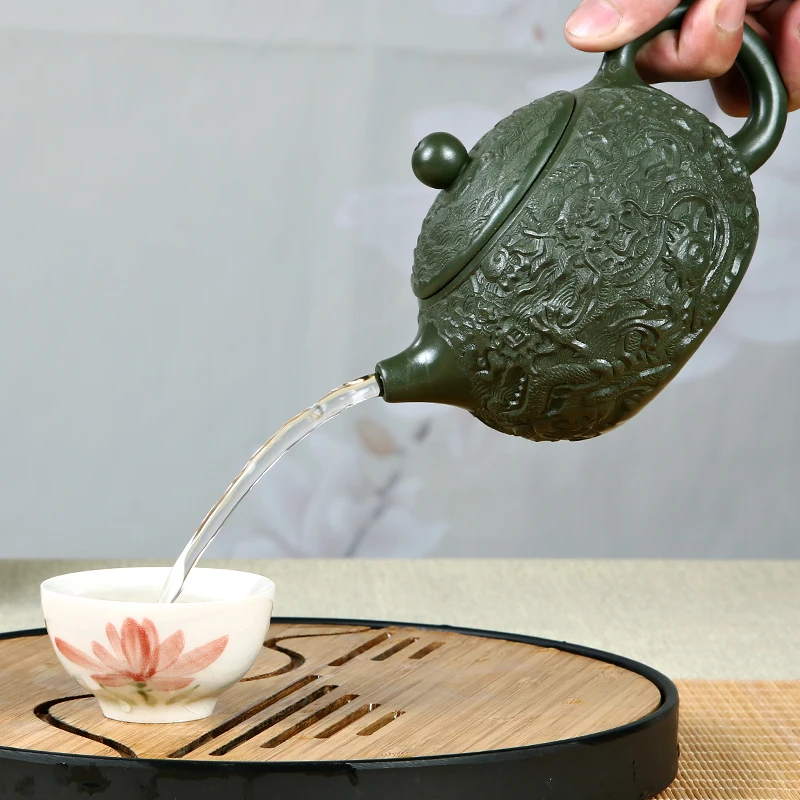 Оригинальный чайник Yixing куб. См китайский чайный сервиз из фиолетовой глины с
