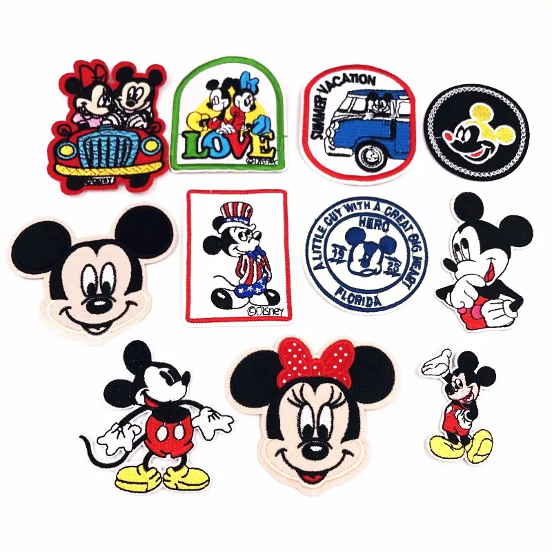 1 шт. с рисунком Микки и Минни вышивка в виде кругов утюжок пришивная одежда