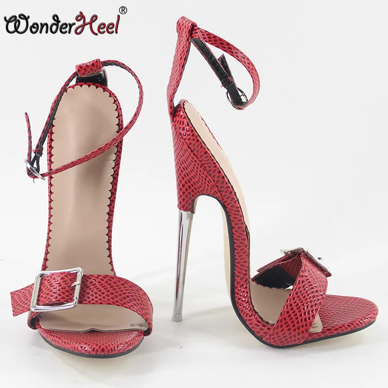 Wonderheel/ г. летние босоножки на очень высоком каблуке 18 см, на высоких каблуках для ролевых игр, на высоком каблуке, с ремешком на лодыжке, модные стильные женские босоножки