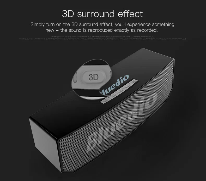 Мини Bluedio BS-5 сабвуферный микрофон с Блютуз автомобильный сабвуфер Портативный беспроводной Bluetooth реалистичный 3D стерео объемный звук