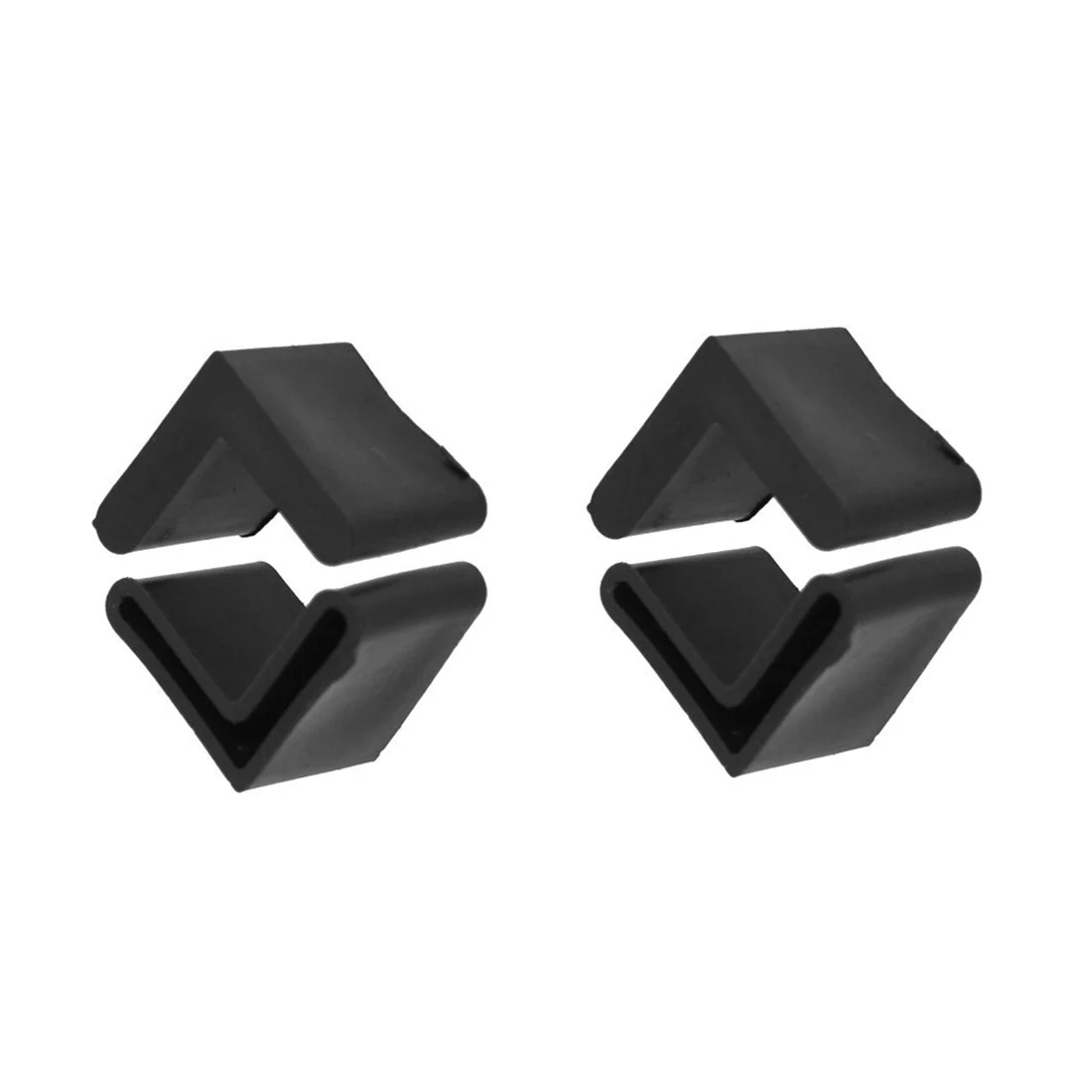 SZS Hot Rubber L Shaped Angle Iron Foot Pads Covers 10 Pcs Black | Мебель