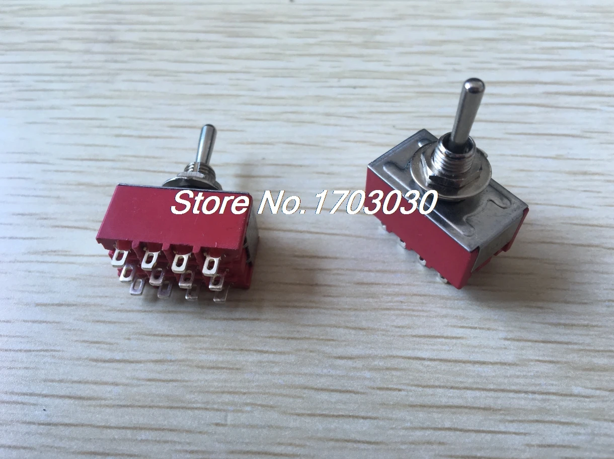 2 шт. 6A/125VAC 2A/250VAC 12 Pin 4PDT Вкл/вкл положения мини MTS-402 тумблер | Обустройство дома
