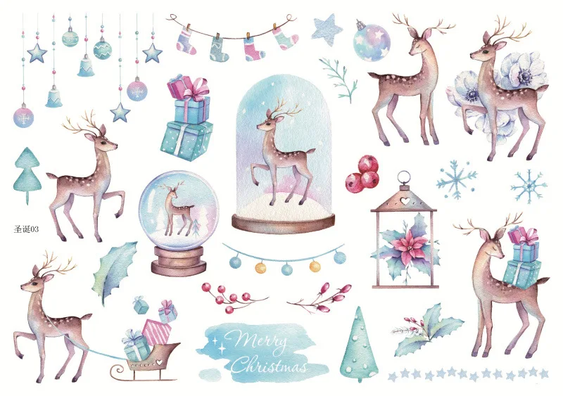 1 шт. рождественские лося/Снеговик/Санта Клаус неограненные декоративные