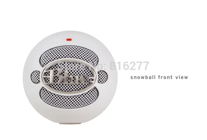 Синий снежный шар USB большой мембранный конденсаторный микрофон