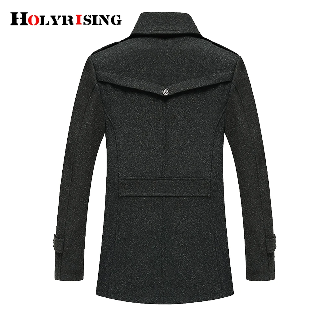 Holyrising шерстяное Смешанное Пальто мужское повседневное Casaca Hombre Мужское пальто