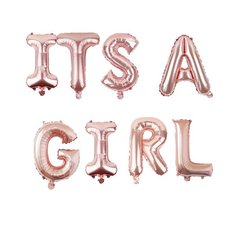 Its A Girl Rose Gold Йориу мама быть фольгированные шары латексный шар ребенок душ мальчик его девочка о ребенок пол раскрыть вечерние украшения Дети Babyshower - Цвет: Its A Girl Rose Gold