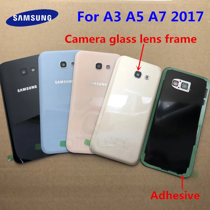 Задняя крышка из стекла для Samsung Galaxy A3 A5 A7 2017 A320 A520 A720|Бамперы| |