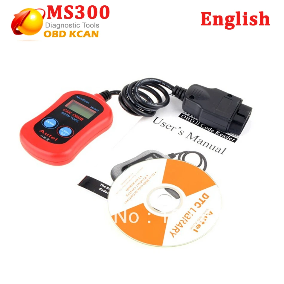 Autel Maxiscan MS300 OBDII OBD2 автоматический диагностический считыватель кодов сканирующий