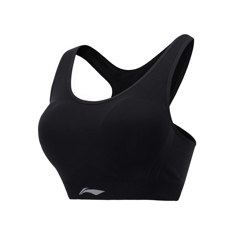 Li-Ning женские спортивные бюстгальтеры для бега средняя поддержка съемная