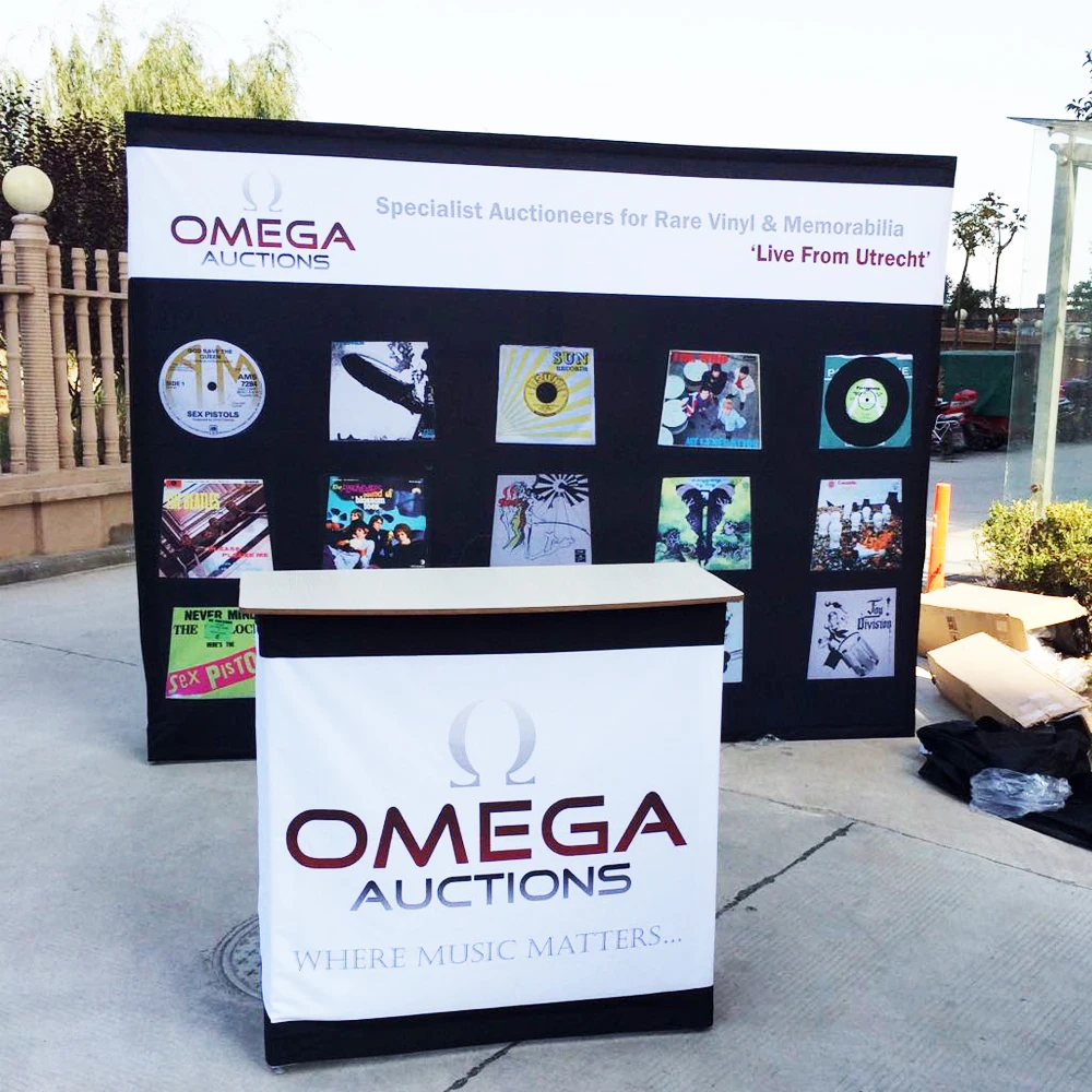 10 футов прямой выставочный стенд баннер с пользовательской графической печатью |