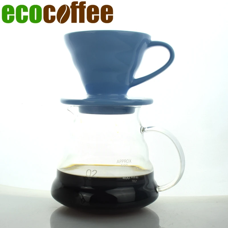 Ecocoffee 2018 Новое поступление 1 2 чашки керамические кофейные перколаторы V60 горячий