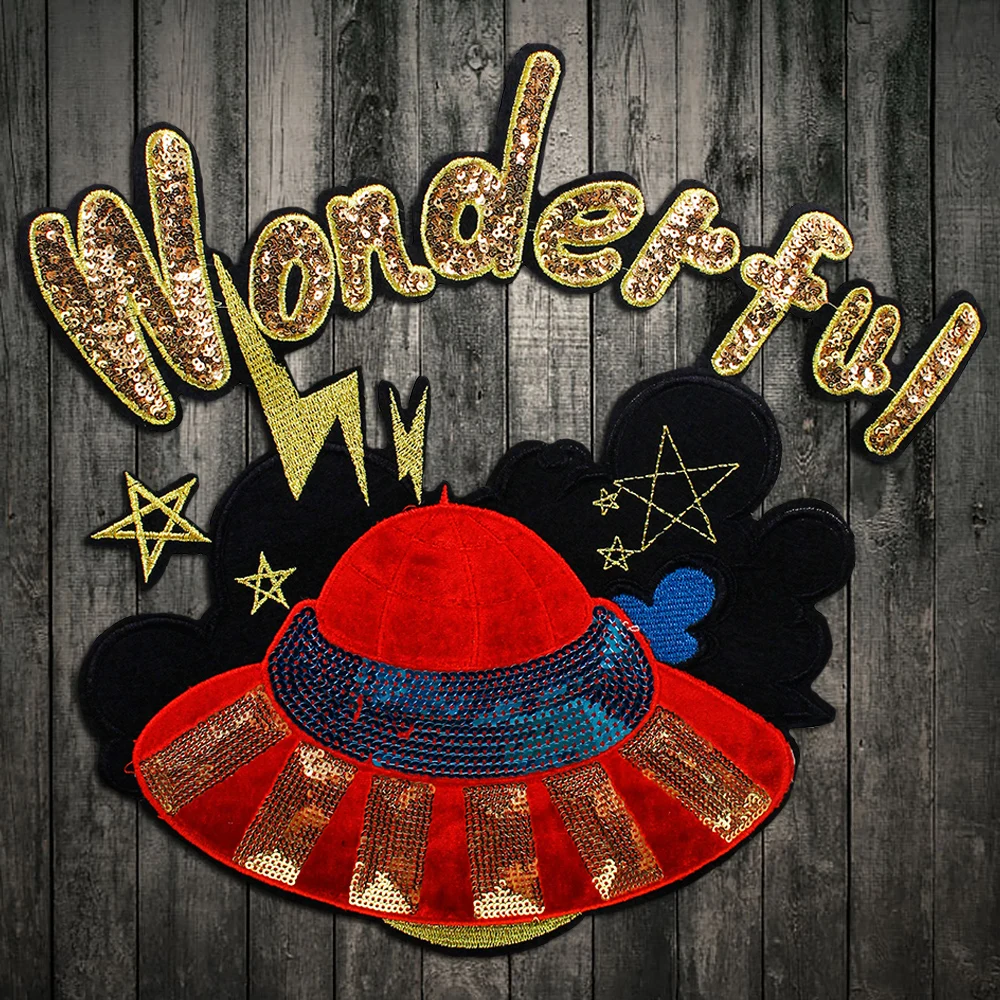 Вышивка Высококачественная большая нашивка с английским алфавитом аппликация