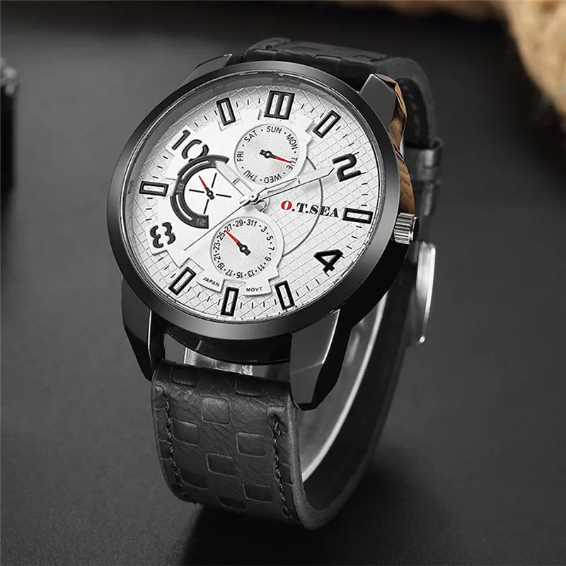 O. T. Sea Брендовые мужские деловые часы кварцевые Высокое качество спортивные