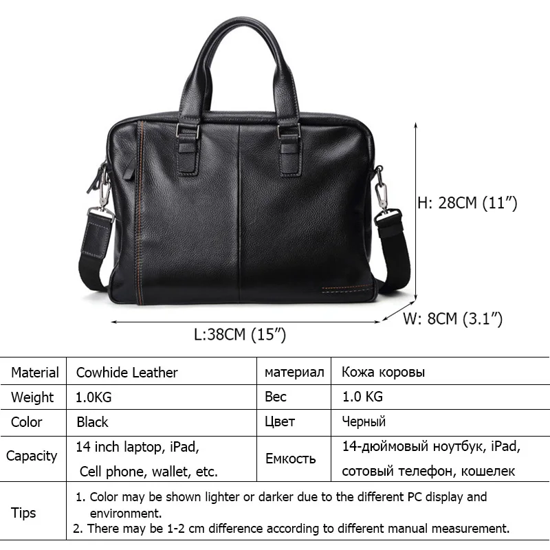 DISNOCI 2018 мужской портфель из натуральной кожи мужские деловые сумки Большая