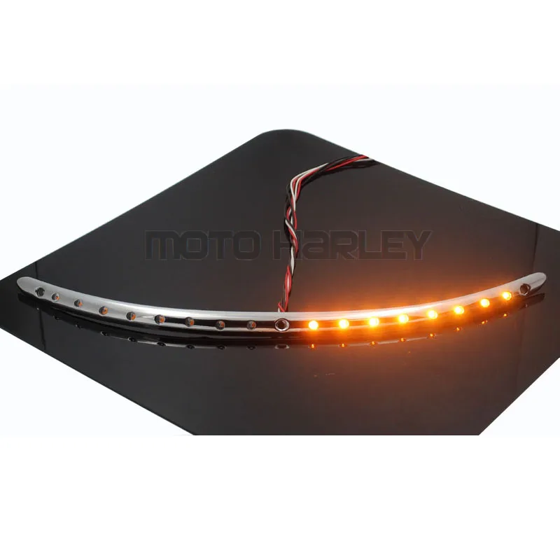 Chrome With Turn signal LED Light Windshield Trim For Harley Street Glide Ultra Limited and Tri 2014 2015 2016 | Автомобили и