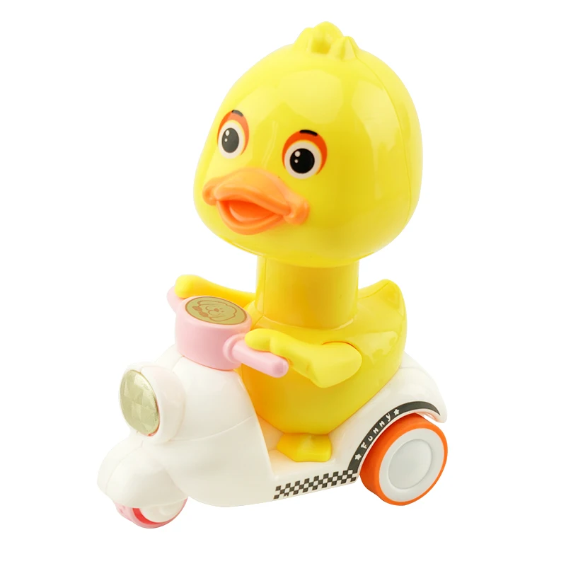 Новый детский игрушечный автомобиль пресс тип Желтая утка мотоцикл детская