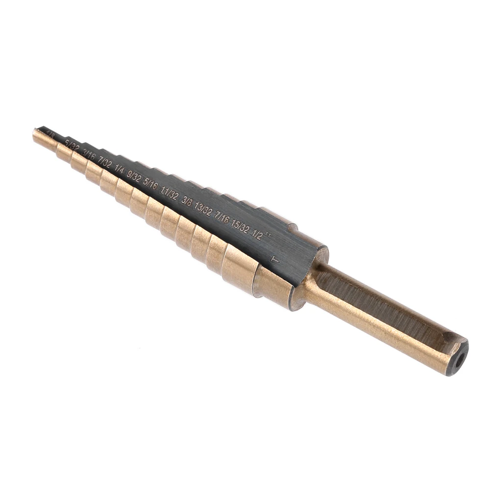 

5pcs Step Drill High Speed Steel 4241 Step Drill Bit Set Round Shank Twist Drills Drilling Tool with Aluminum Box drill bit