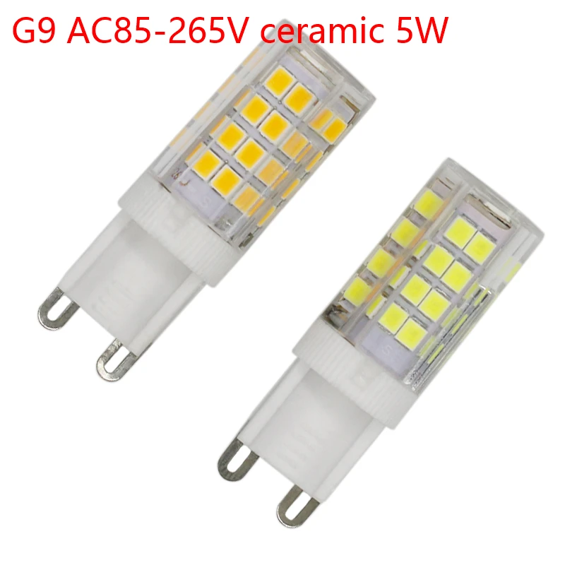 Новый G9 5 Вт AC85V 265V SMD2835 52 светодиода без мерцания заменить 60 галогенные