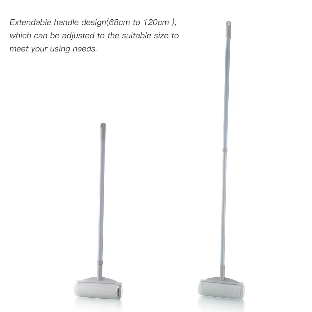 Sticky Mop with Extendable Handle Paper Roller 60 Sheets Floor Sweepers Cleaning for Remover Hair Lint Dust Fluff | Дом и сад