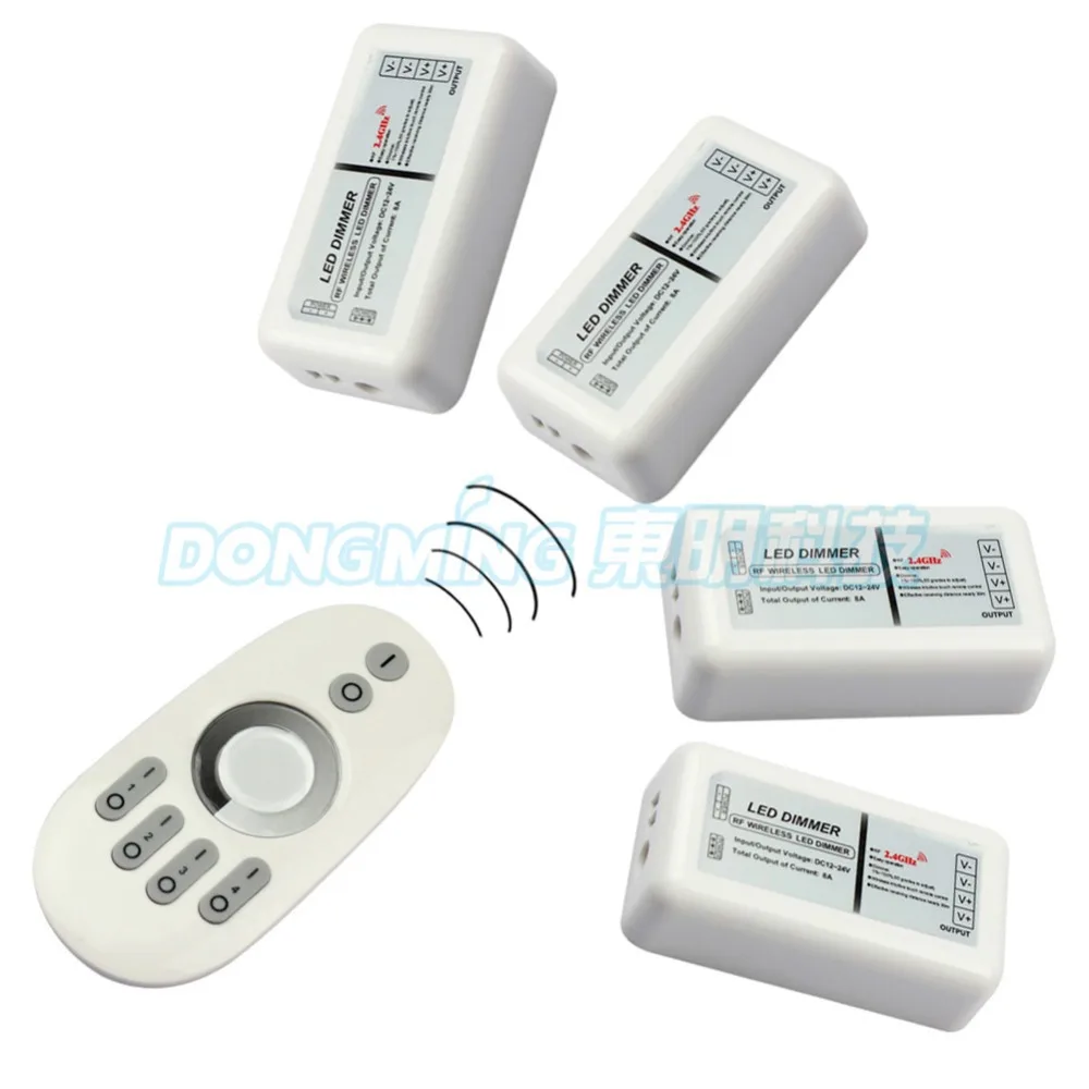 Free Shipping 2.4g 4 zone Touch RGB Remote controller RF Wireless + 4pcs led Dimmer For LED Strip RGB/RGBW Bulb/Panel | Лампы и