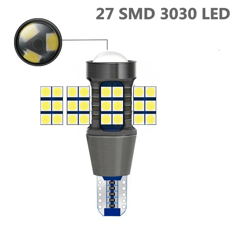 Светодиодные лампы Canbus W16W T15 921 люмен без ошибок OBC 912 3030 SMD ксеноновые заднего хода