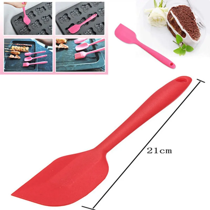 2 шт./лот кухонный силиконовый шпатель для торта скребок смешивания теста щетка