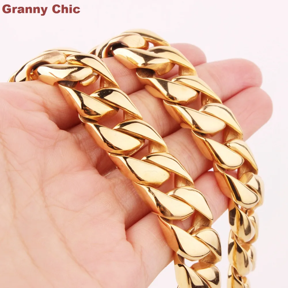 Цепочка Granny Chic Мужская из нержавеющей стали колье или браслет под панцирное