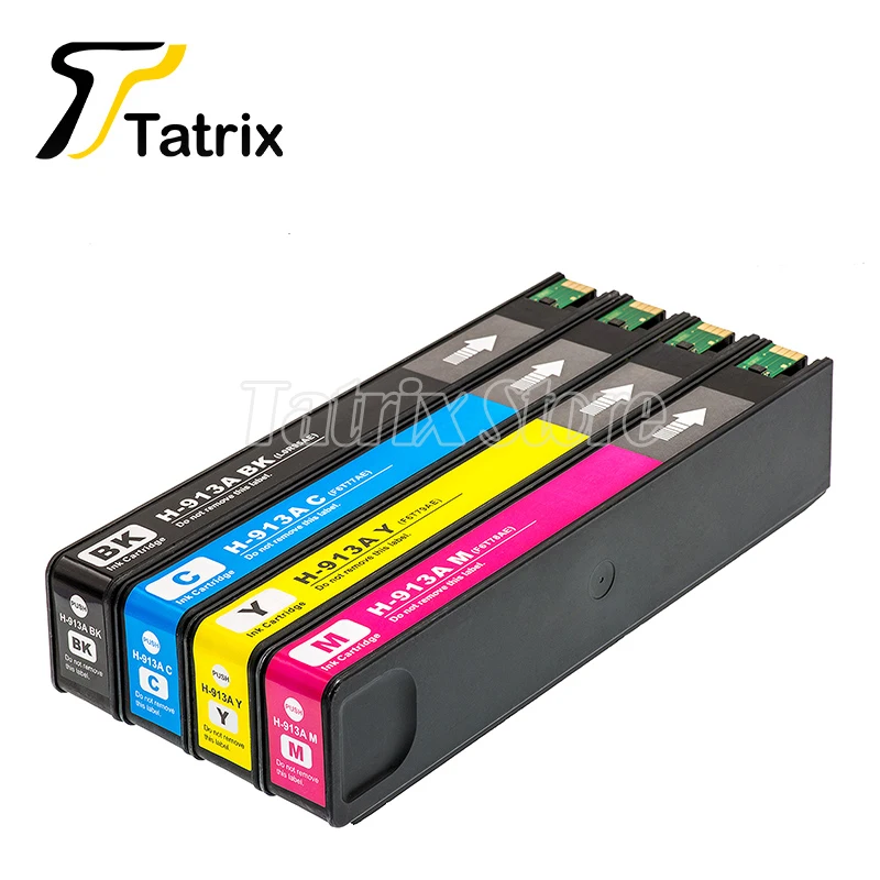 Tatrix 4PK для HP913 HP913A Новый чернильный картридж совместимый HP PageWide 352dw 377dw Pro 452dw 452dn 452dwt