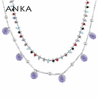 anka brand hollow bead chokers necklace double layers crystal chokers necklace christmas gift crystals from austria 106871