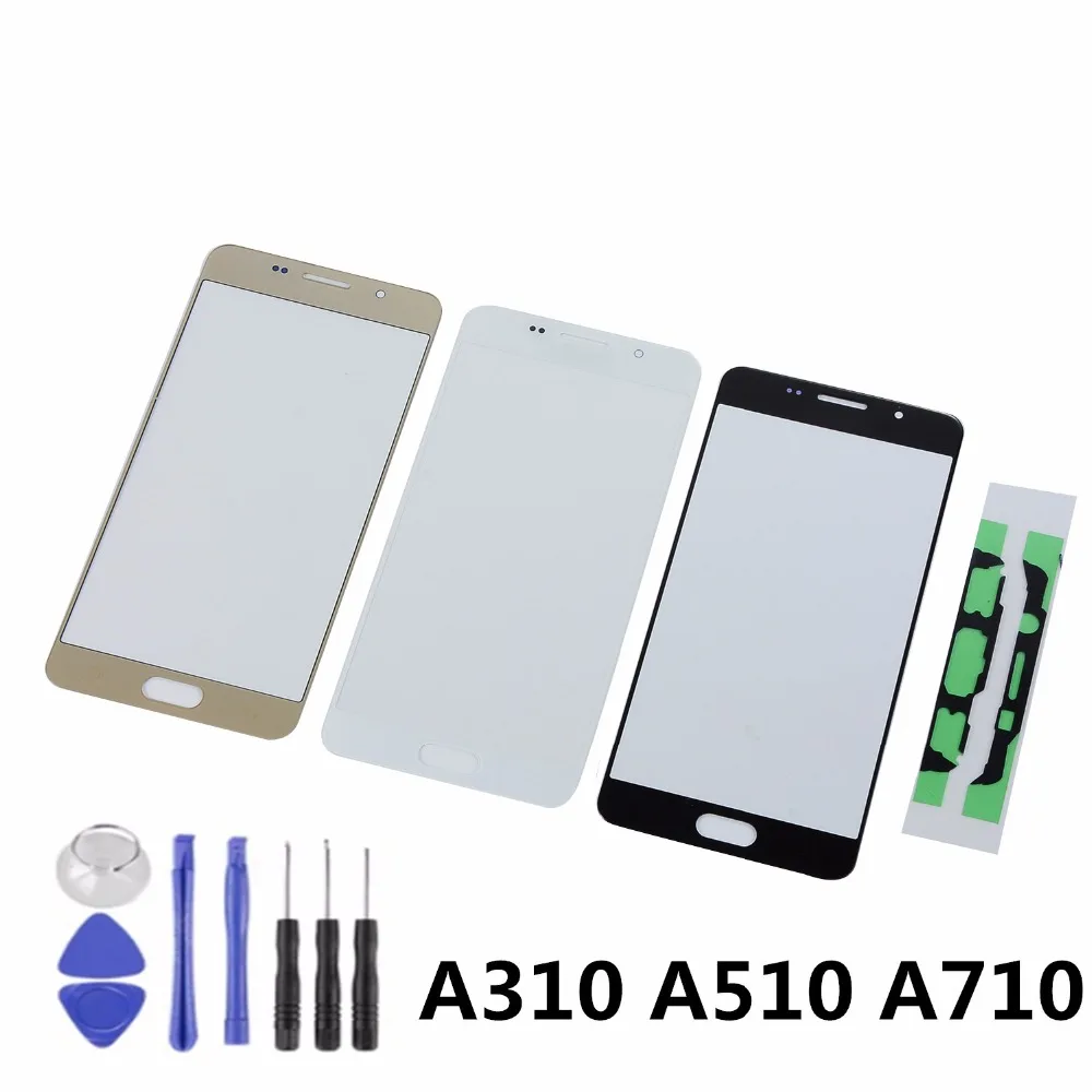 Для Samsung A3 A5 A7 2016 A310 A310F A510 A510F A710 A710F сенсорный экран ЖК-дисплей дигитайзер стекло с клеем + Инструменты