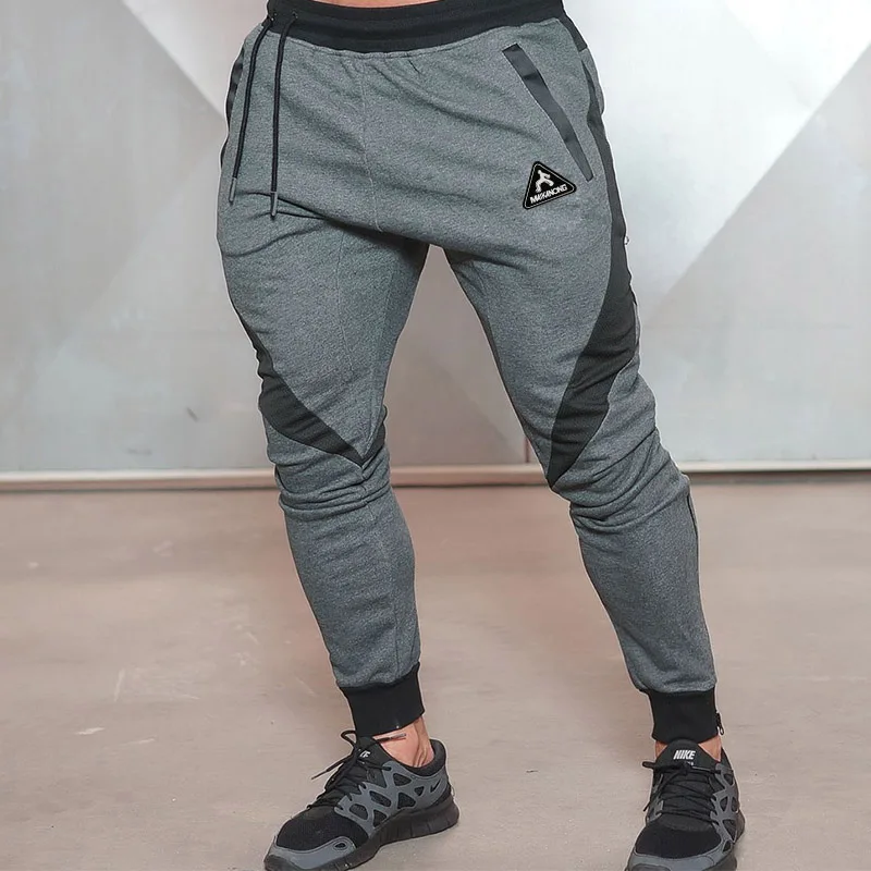 Maikanong Мужская athleticpants тренировки ткань спортивных Активный Хлопок Брюки Мужчины