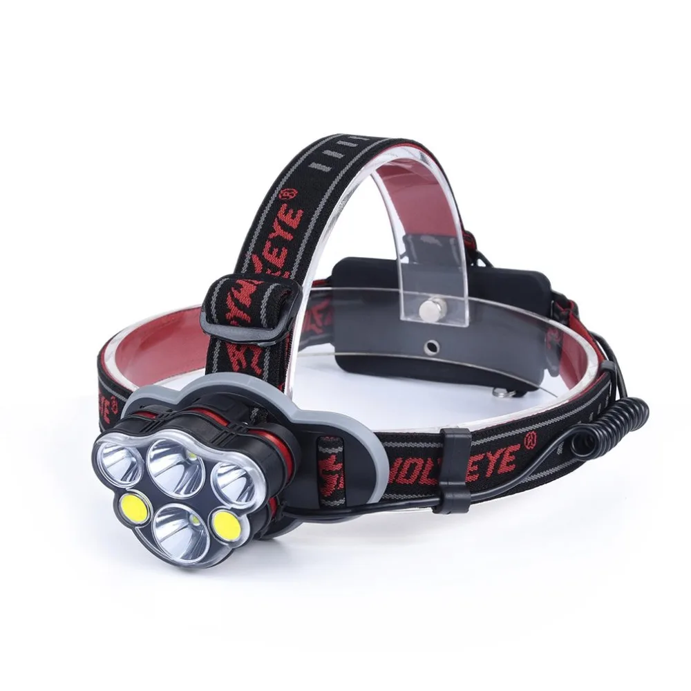 2T6 2XPE 2COB сильные фары 5led на головке с большим диапазоном usb кабелем и 2 раздела 18650