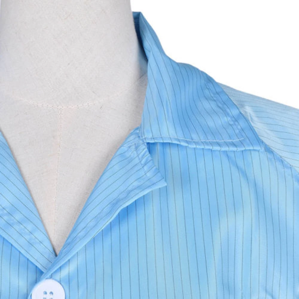 Антистатическое пальто ткань халат унисекс Одежда 20108 Новый Белый Синий