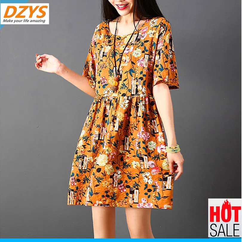 2018 летний большой код женское платье в большом размер женские свободные платья