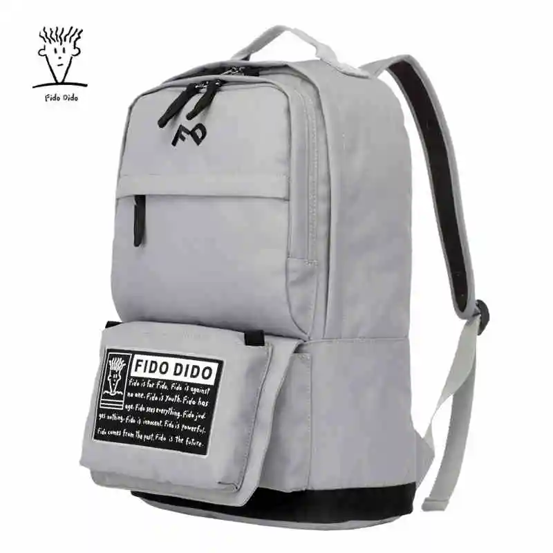 Fido Dido Новый Рюкзак Повседневная сумка европейских и американских мешок школы