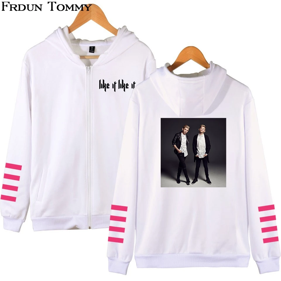 

Zipper Hoodies Sweatshirt Marcus & Martinus Printed 2018 New Arrival Fashion Kpop Casual Unisex Plus Size Clothes