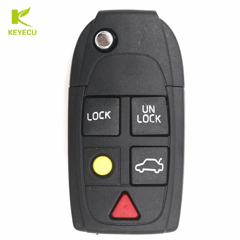 Новый модифицированный складной чехол KEYECU для ключа-пульта VOLVO S60 S70 S80 S90 V70 2001-2013