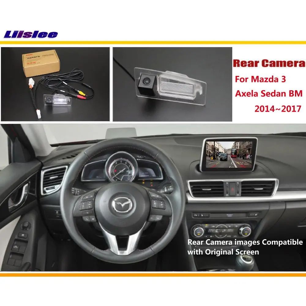 Автомобильная камера заднего вида для Mazda 3 Mazda3 Axela Sedan 2014 2015 2016 2017 2018 2019