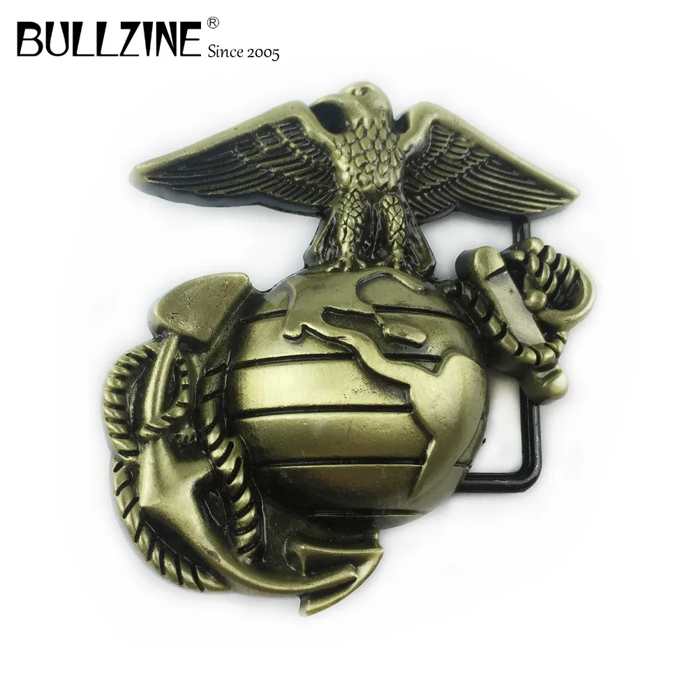 В Bullzine оптовая продажа морской пехоты США пряжка на ремень с логотипом античная