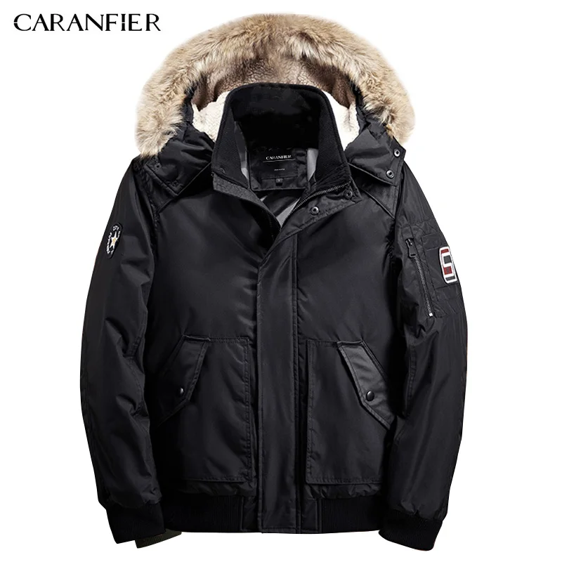 CARANFIER новая зимняя куртка мужская модная дизайнерская брендовая парка Мужская на