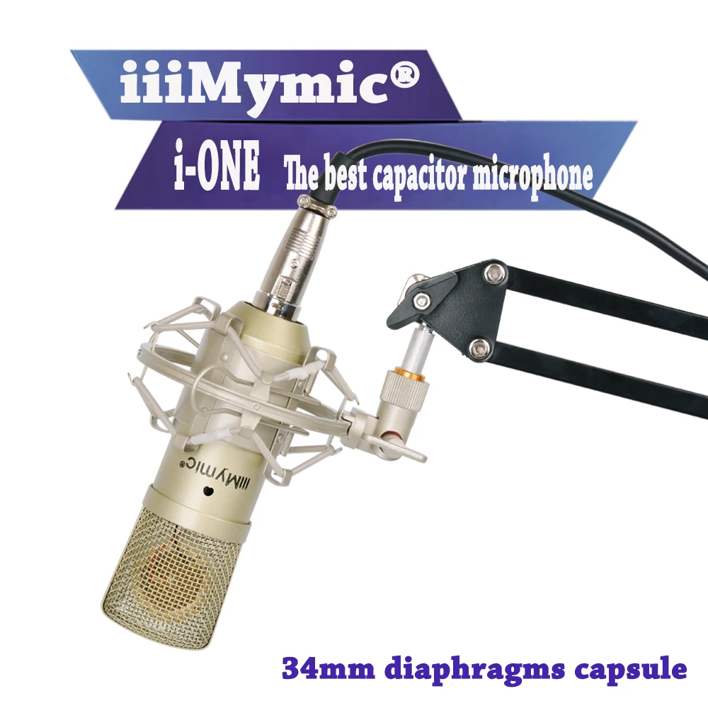 

iiiMymic i-ONE 34mm Large Diaphragm Professional Wired Condenser Microphone Best Quality Cardioid Capacitor Mic for Broadcast
