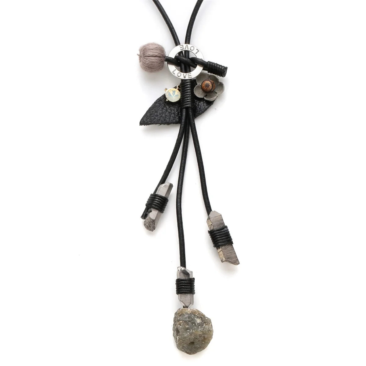 YACQ Black Leather Wood Handmade Pendant Necklace Women Fashion Jewelry Birthday Gifts Girlfriend Mom Daughter Dropshipping BN07 | Украшения