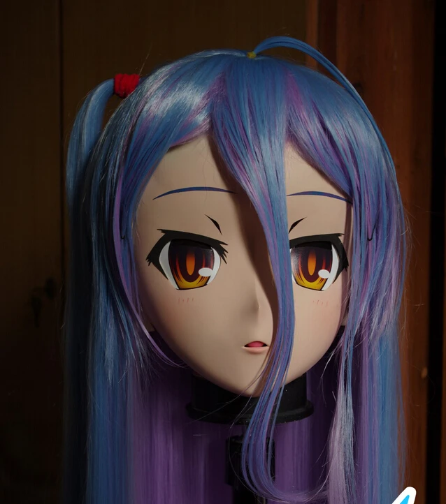

(KM83113) Top Quality High Realistic Handmade Female Silicone Rubber Full Face Mask Cosplay Mask Kigurumi Crossdresser Doll