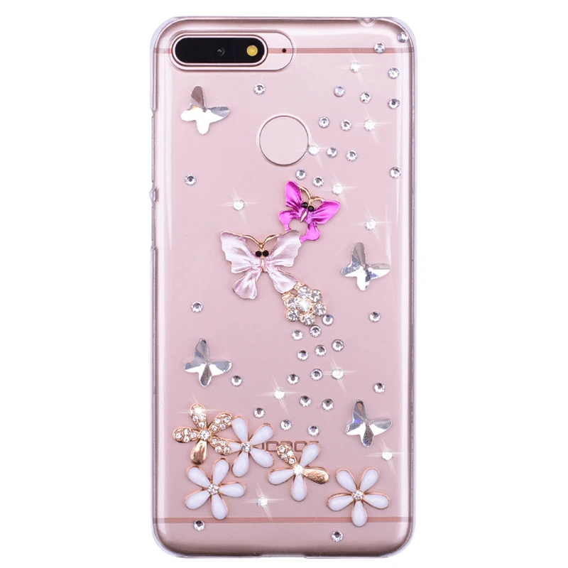 Прозрачный Кристальный чехол для huawei y6 y9 2019 2018 honor 5a 6a 5x 5c 6x 6c 7x 7c 8x 8a 8 pro 9 10 lite bling