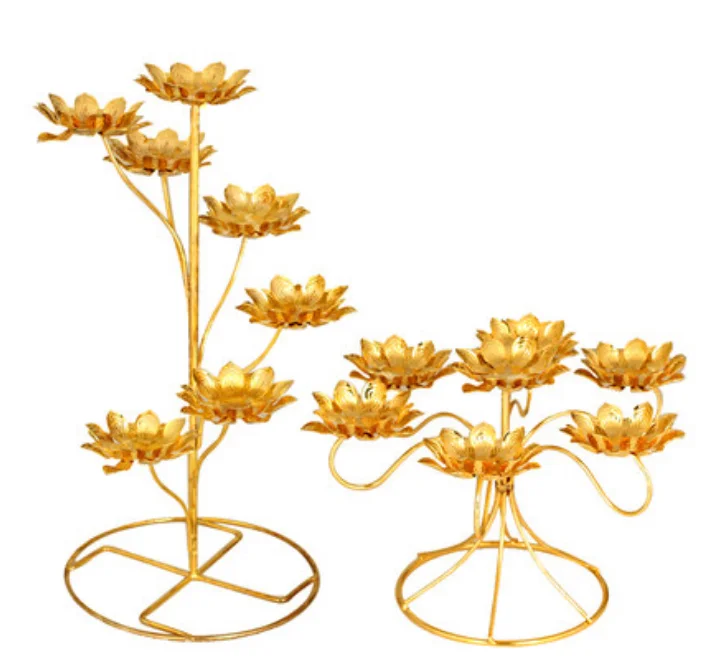 Высококачественный подсвечник из сплава с двумя элементами в форме лотоса