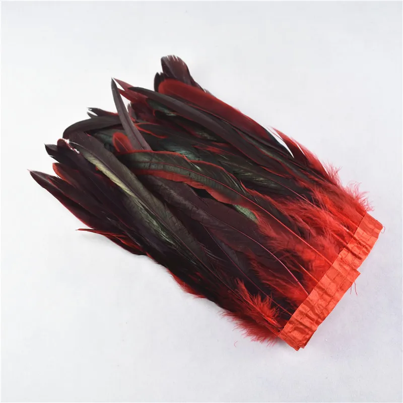 Красный петух 1 метр хвост петуха лента отделка ткань искусственные перья для