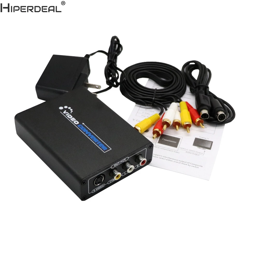 HIPERDEAL HDMI к 3RCA AV CVBS композитный и S-Video R/L аудио конвертер адаптер Upscaler Oct27