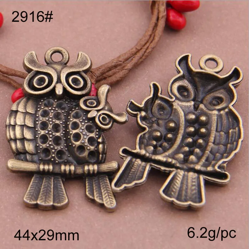 

Подвеска в виде совы с античным бронзовым покрытием размером 44x29 мм, 15 шт./лот, Ювелирная фурнитура «сделай сам»