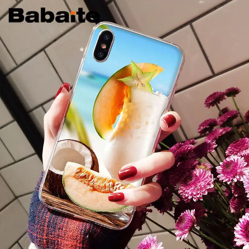 Babaite летний пляжный прозрачный мягкий силиконовый чехол из ТПУ для iPhone 8 7 6 6S Plus 5 5S