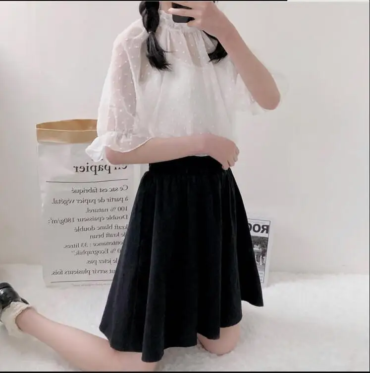 

japanese sweet lolita sets withe Camisole+lolita top+black lolita dress victorian dress kawaii girl gothic lolita princess loli